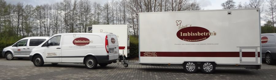 Unsere Imbisswagen stehen für Sie bereit - Hubert Knue Partyservice - Wir sind für Sie unter anderem in Lingen, Nordhorn, Meppen und Rheine unterwegs